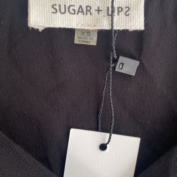 Sugarlips Black Cowl neck Spaghetti Strap top, Size XS - Picture 2 of 9